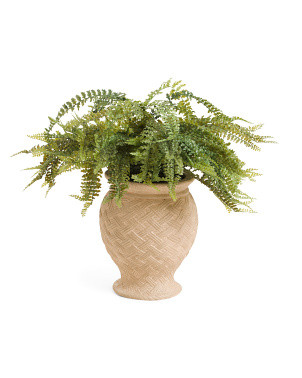 Outdoor Safe Real Touch Faux Fern In Planter | Plants & Planters | Marshalls | Marshalls