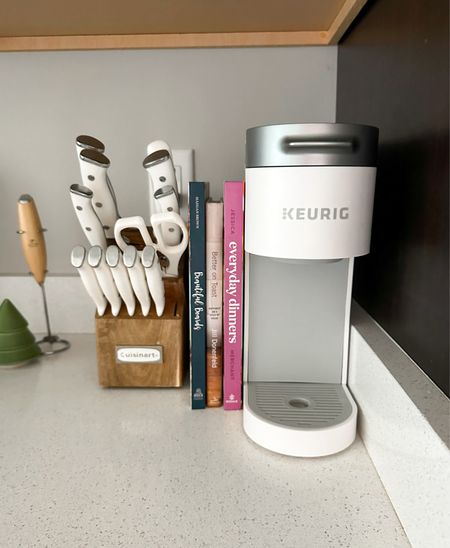 The Keurig K-slim is on sale for only $80! Perfect space saver for crowded counters. Single serve coffee maker/cookbooks/counter decor/knife set 

#LTKGiftGuide #LTKHoliday #LTKhome