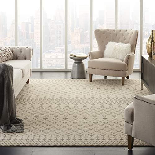Nourison Royal Moroccan Distressed Bohemian Beige/Grey 6'7" x 9'6" Area Rug (7'x10'), 6'7"X9'6" BGEG | Amazon (US)
