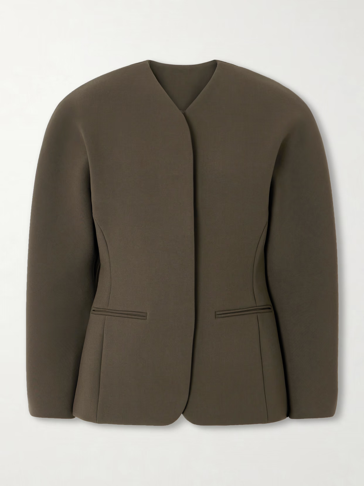 Jacquemus - The Ovalo Grain De Poudre Jacket - Army green | NET-A-PORTER (UK & EU)