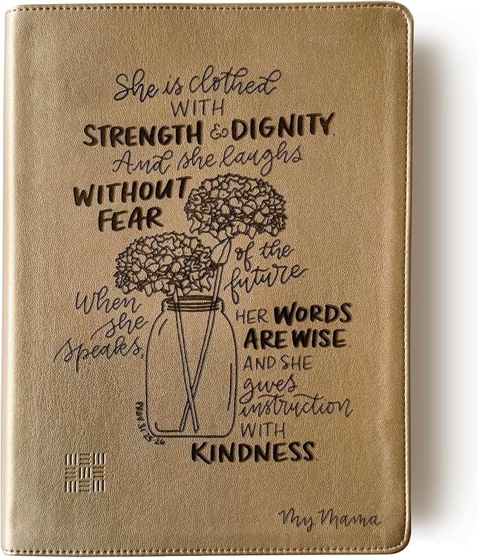 NLT Every Woman's Bible | Soft Gold | She is Clothed With Strength and Dignity | Includes Option ... | Amazon (US)