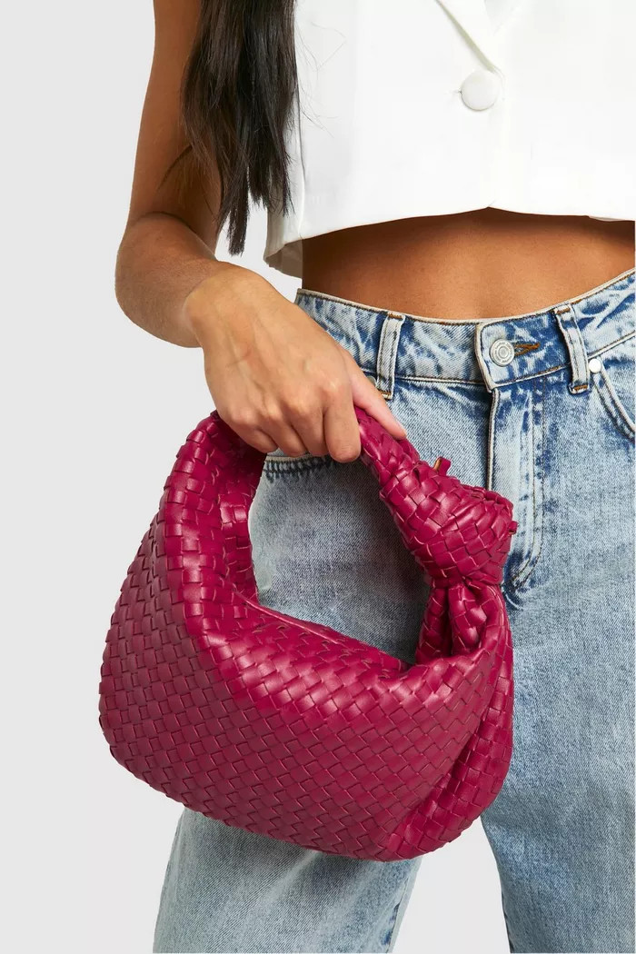 Woven Knot Handle Grab Bag | Boohoo.com (UK & IE)