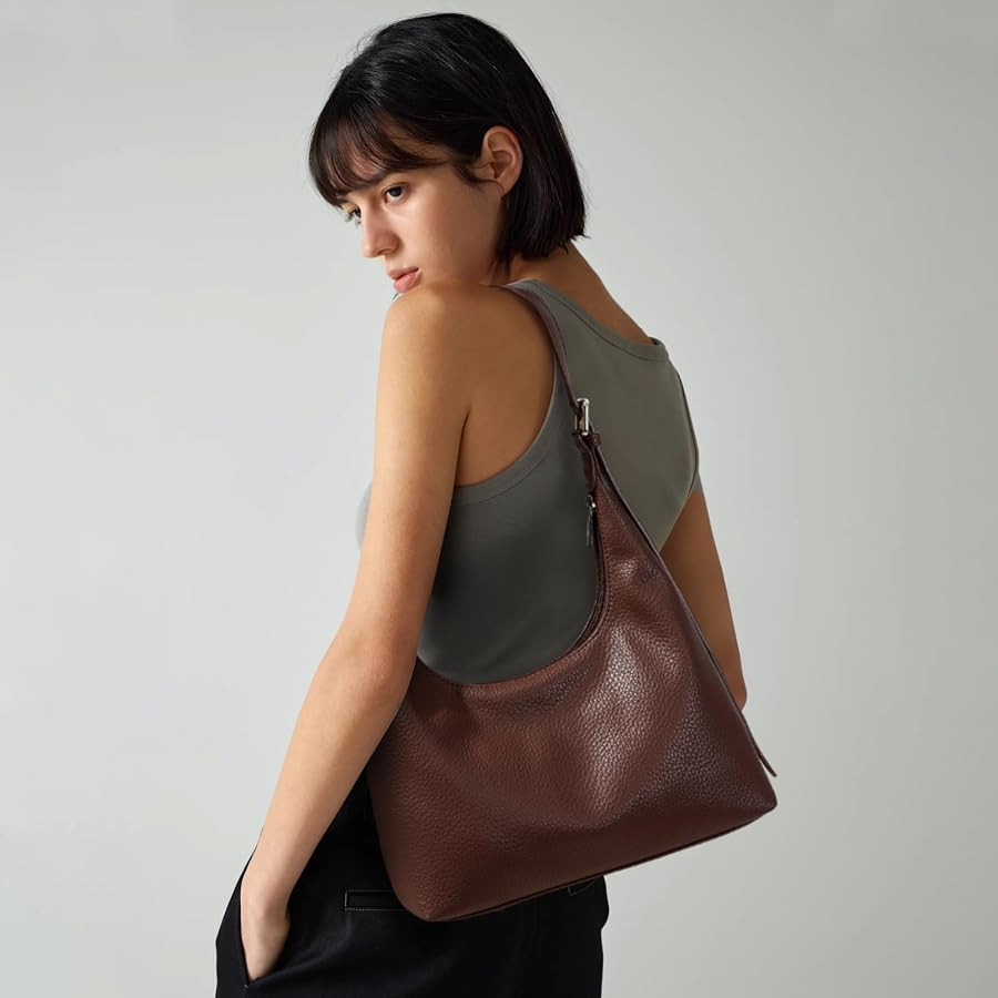 KALIDI Crescent Tote Bag, Women Underarm Hobo Everyday Zipper Handbag Work | Amazon (US)