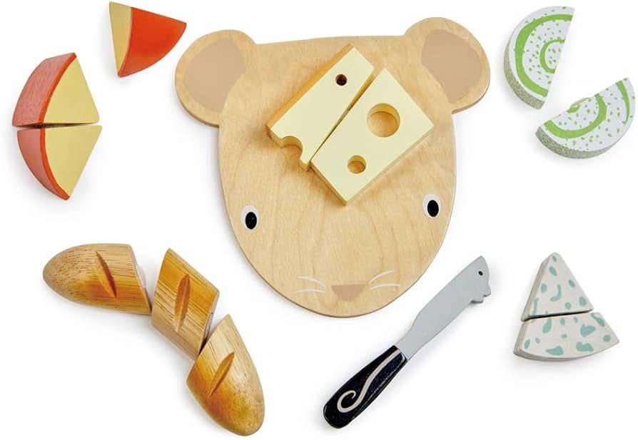 Tender Leaf Toys - Cheese Chopping Board - Wooden Play Food Set with 4 Choppable Cheeses, Baguett... | Amazon (US)