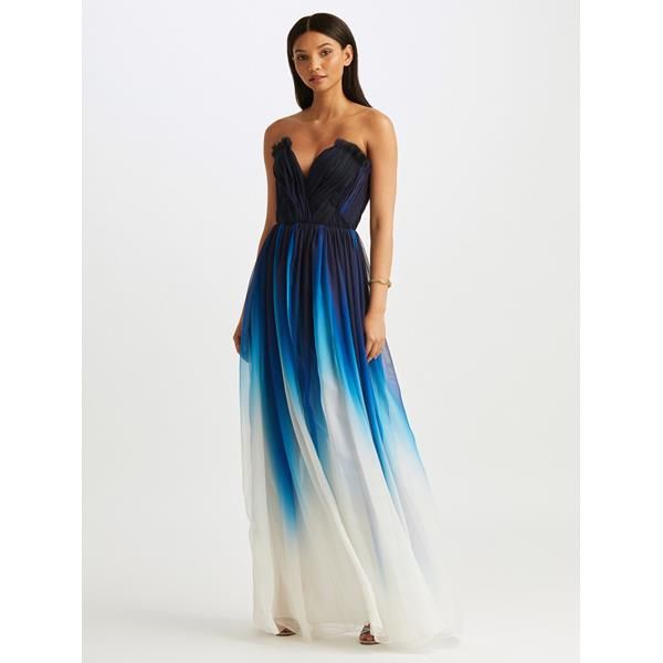 Ombre Chiffon Gown | Oscar de la Renta