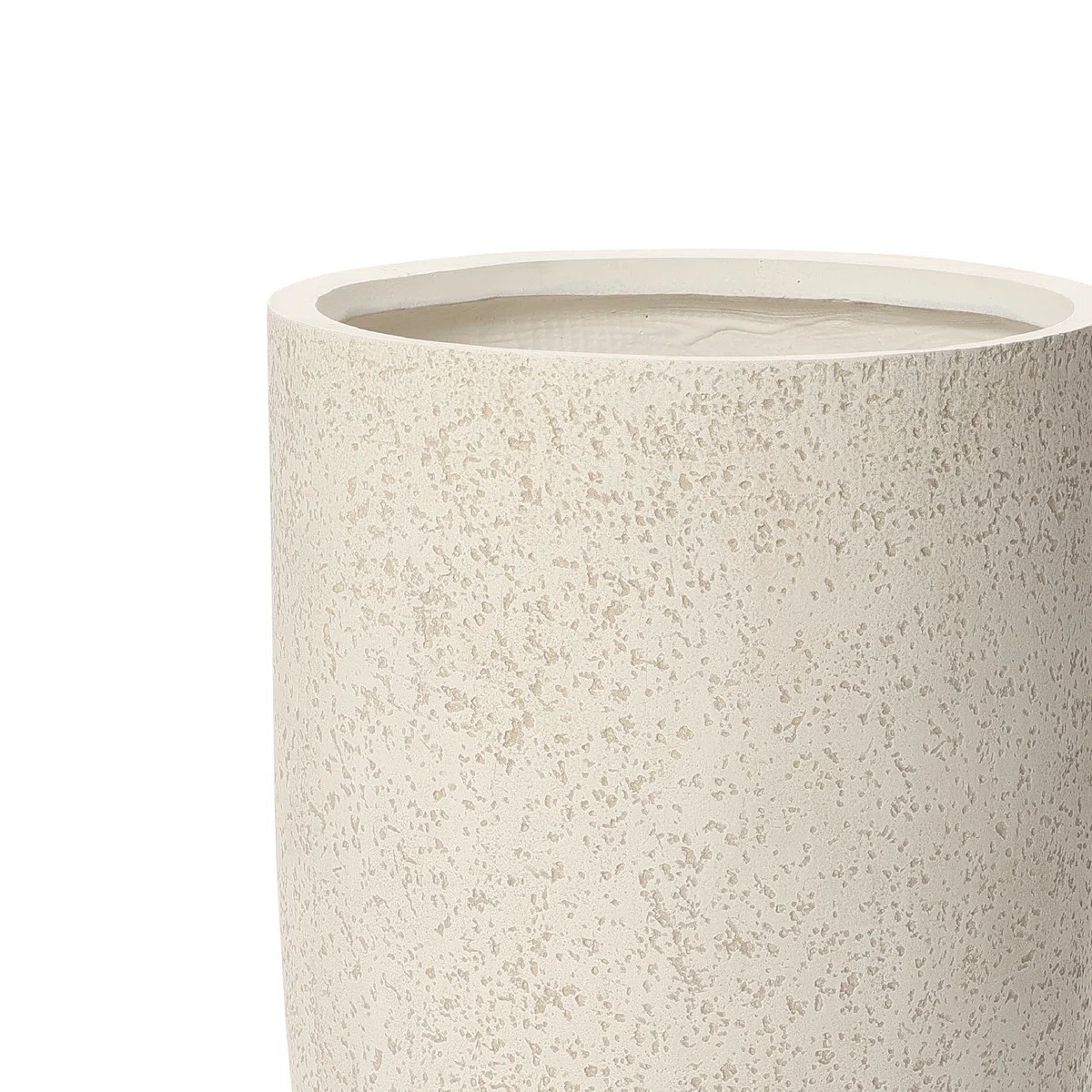 23.5" Tall Round Tapered Planter, Travertine Stone Finish, Garden Pot | Wayfair North America