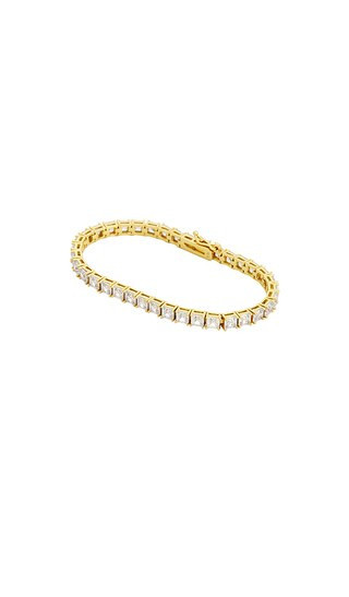 Roxanne Assoulin Gia Tennis Bracelet in Metallic Gold. | Revolve Clothing (Global)