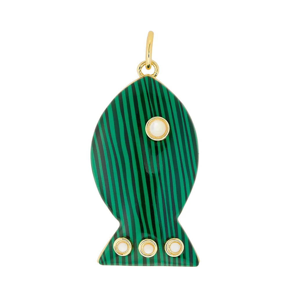 Madaket Fish Pendant - Malachite | ASHA by ADM