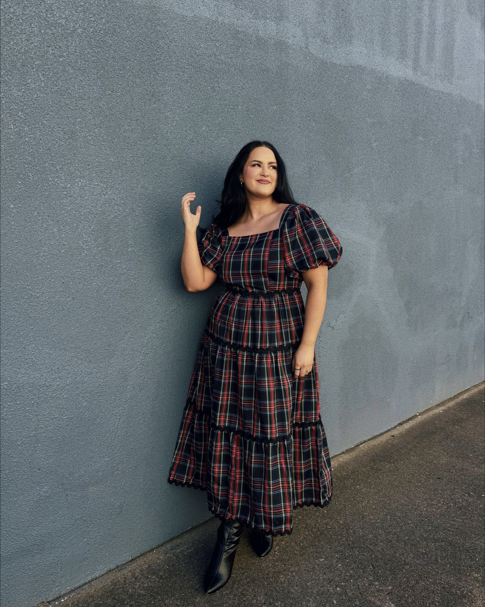 Gorgeous plaid dress is called Baby it’s Vogue Outside dress from Chicsoul.com! 

#LTKMidsize #LTKHoliday #LTKSaleAlert