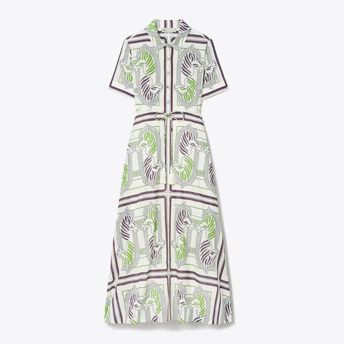 Printed Cotton Shirtdress: Women's Designer Coverups | Tory Burch | Tory Burch (US)