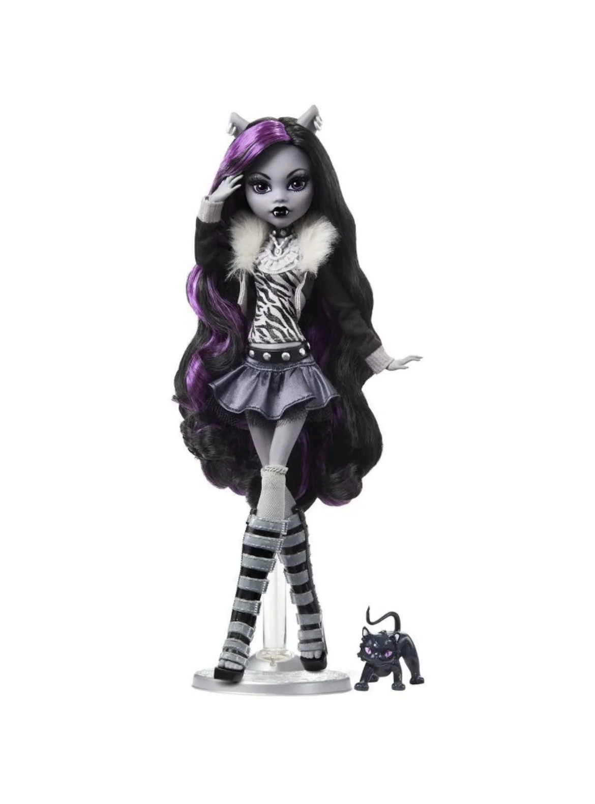 Monster High Reel Drama Clawdeen Doll - Black and White Clawdeen Doll - Walmart.com | Walmart (US)