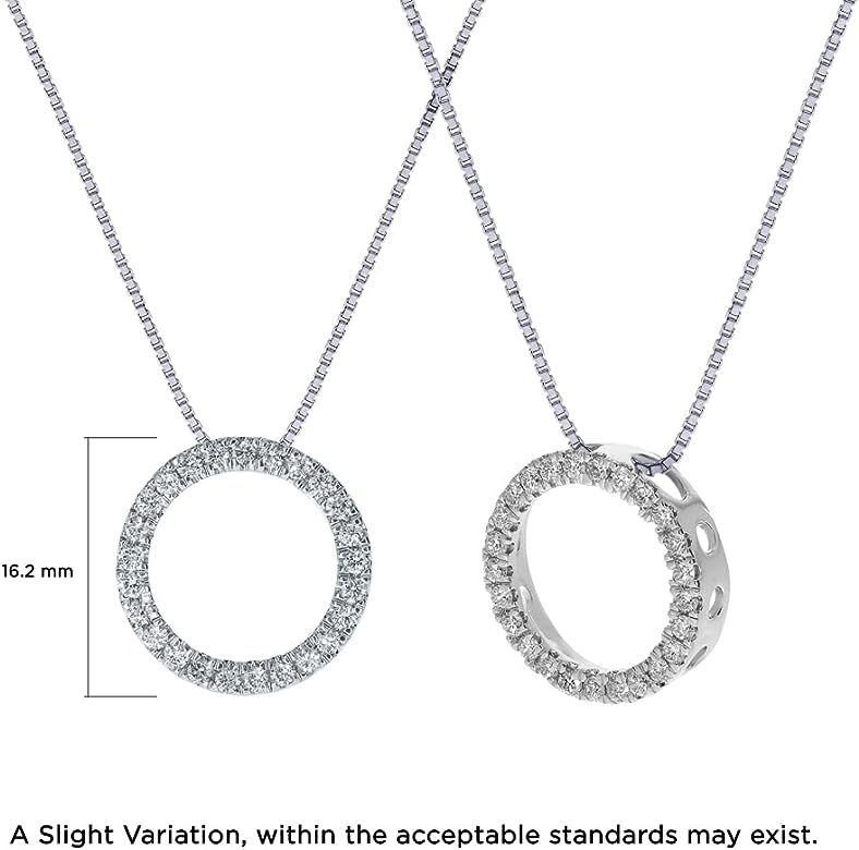 La Joya 1/6-1/2 CT TW Lab Grown Circle of Life Diamond Necklace Pendant For Women With GH Color SI C | Amazon (US)
