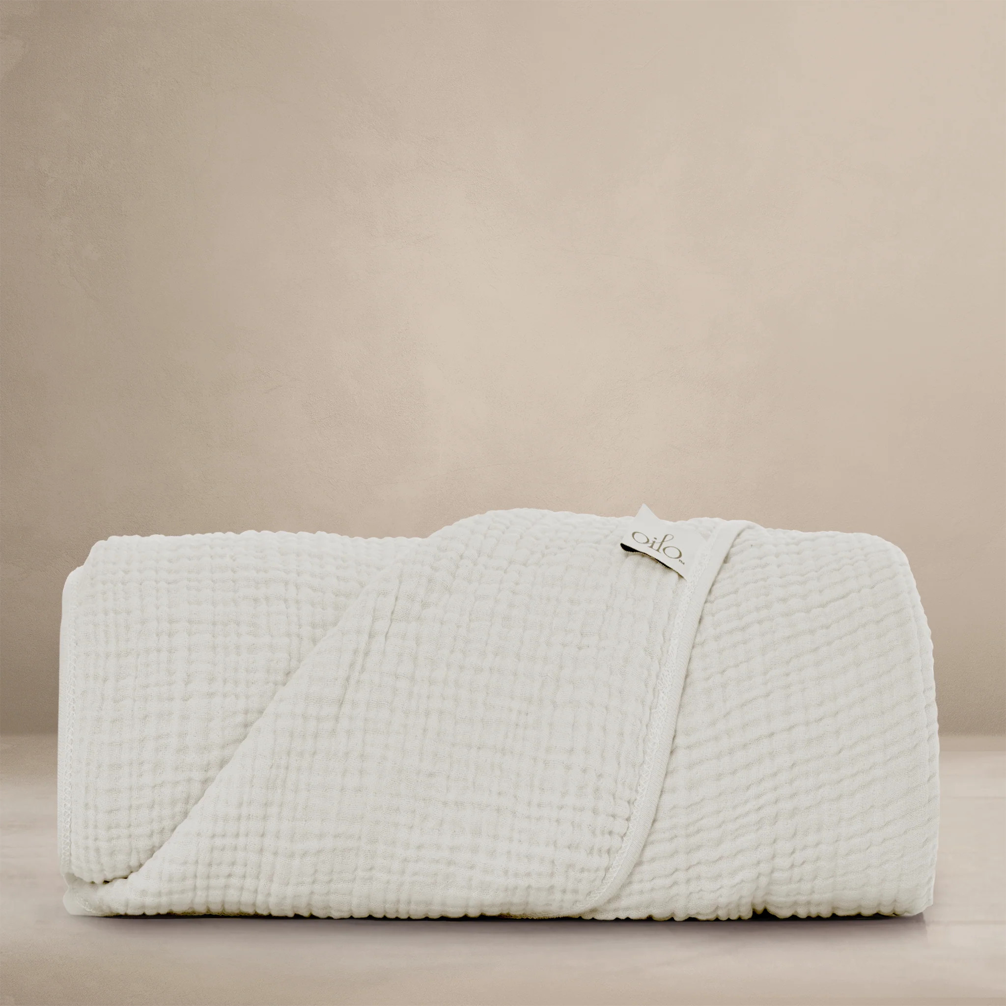 'Eggshell' Creme - Premium Muslin Blanket | Oilo Studio