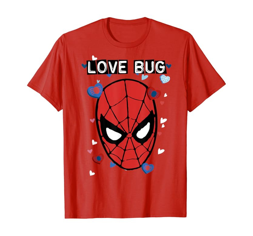 Marvel Valentine's Day Spider-Man Love Bug Portrait T-Shirt | Amazon (US)