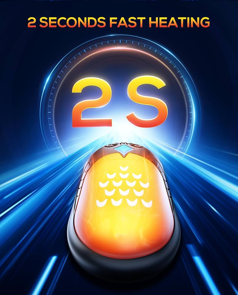 Hand Warmers Rechargeable, 2 Pack 6000mAh Electric Portable Heater, 20 Hrs Long Heating Hot Pocke... | Amazon (US)