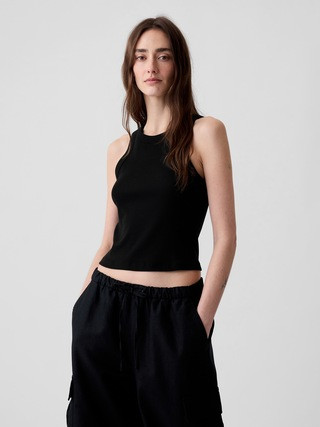 Modern Rib Cropped Halter Top | Gap (US)
