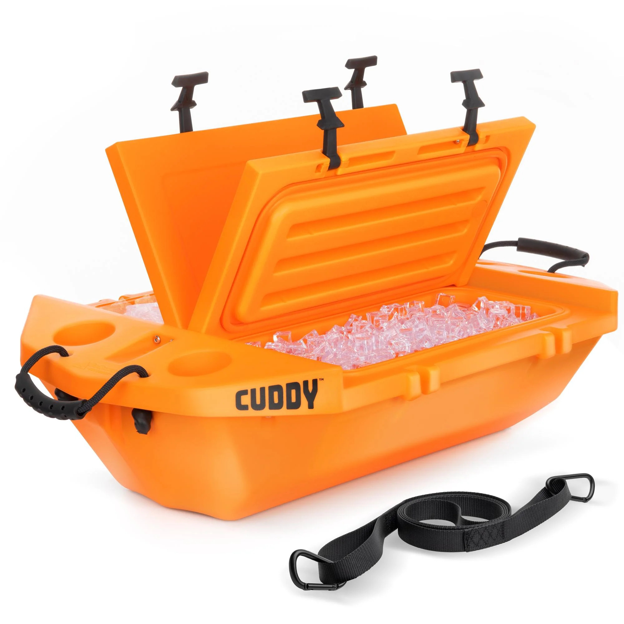 Cuddy Floating Cooler and Dry Storage Vessel - 40QT - Amphibious Hard Shell Design, Orange | Walmart (US)