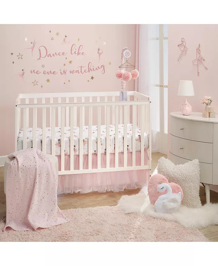 Lambs & Ivy Ballerina Baby 3-Piece Infant Nursery Baby Crib Bedding Set - Pink - Macy's | Macy's