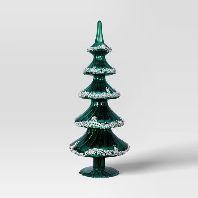 14.75" Christmas Glass Tree Green - Wondershop™ | Target