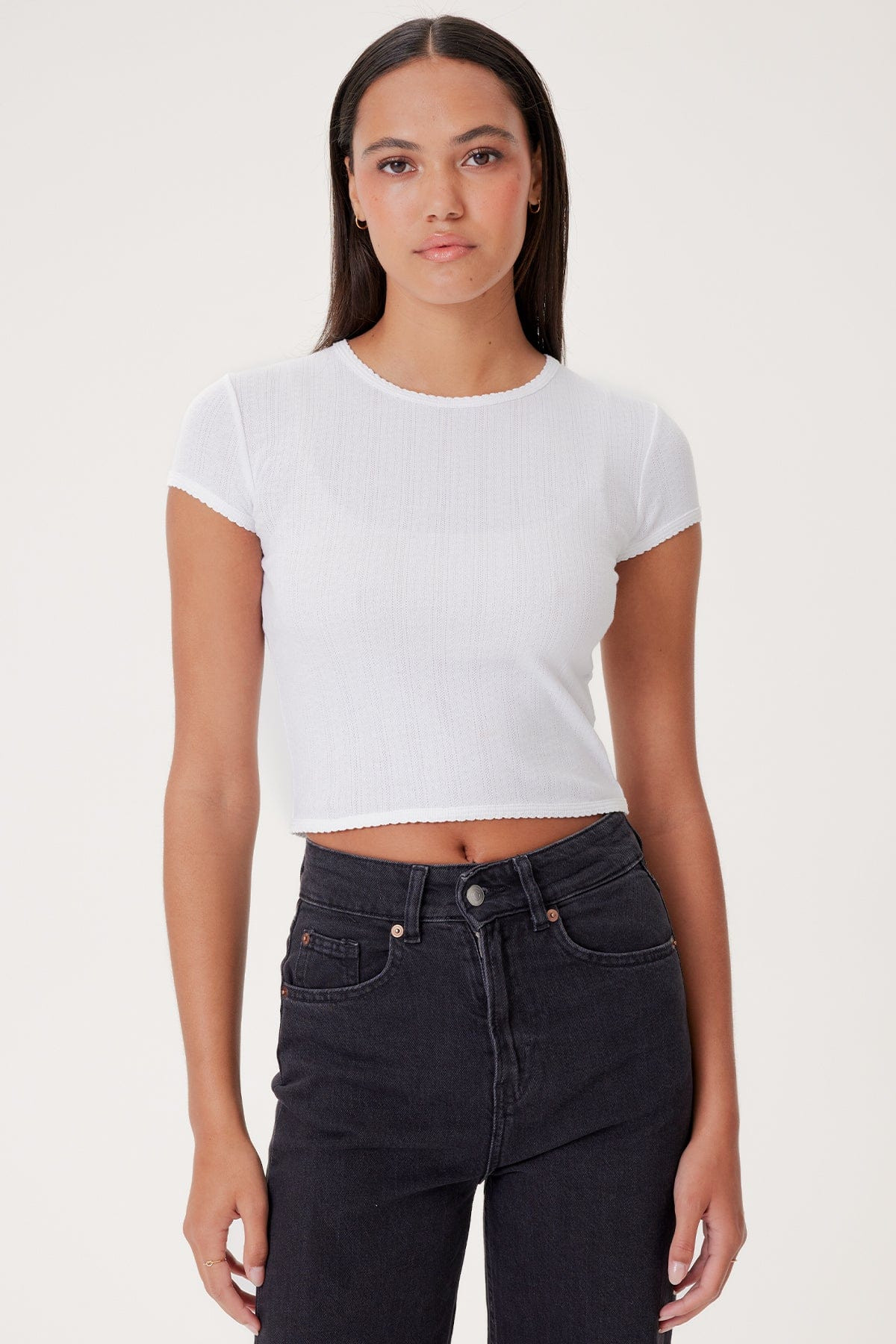 Pointelle Ellie Baby Tee | Goldie Tees