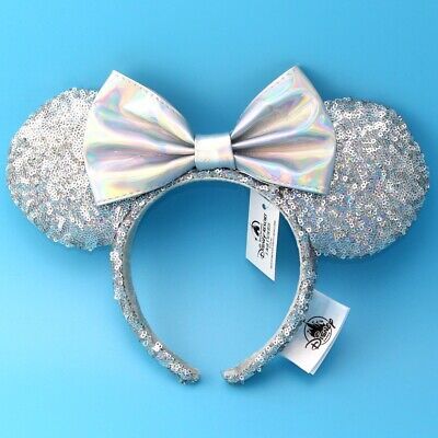 Disney Parks Silver Minnie Ears Cinderella Edition Magic Mirror Headband US Ship | eBay US