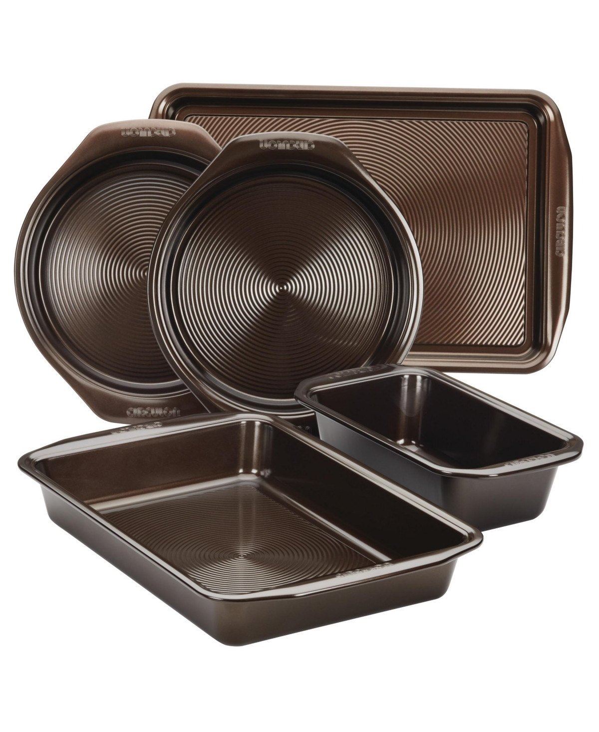 Circulon Symmetry Nonstick Chocolate Brown 5-Pc. Bakeware Set - Chocolate | Macy's
