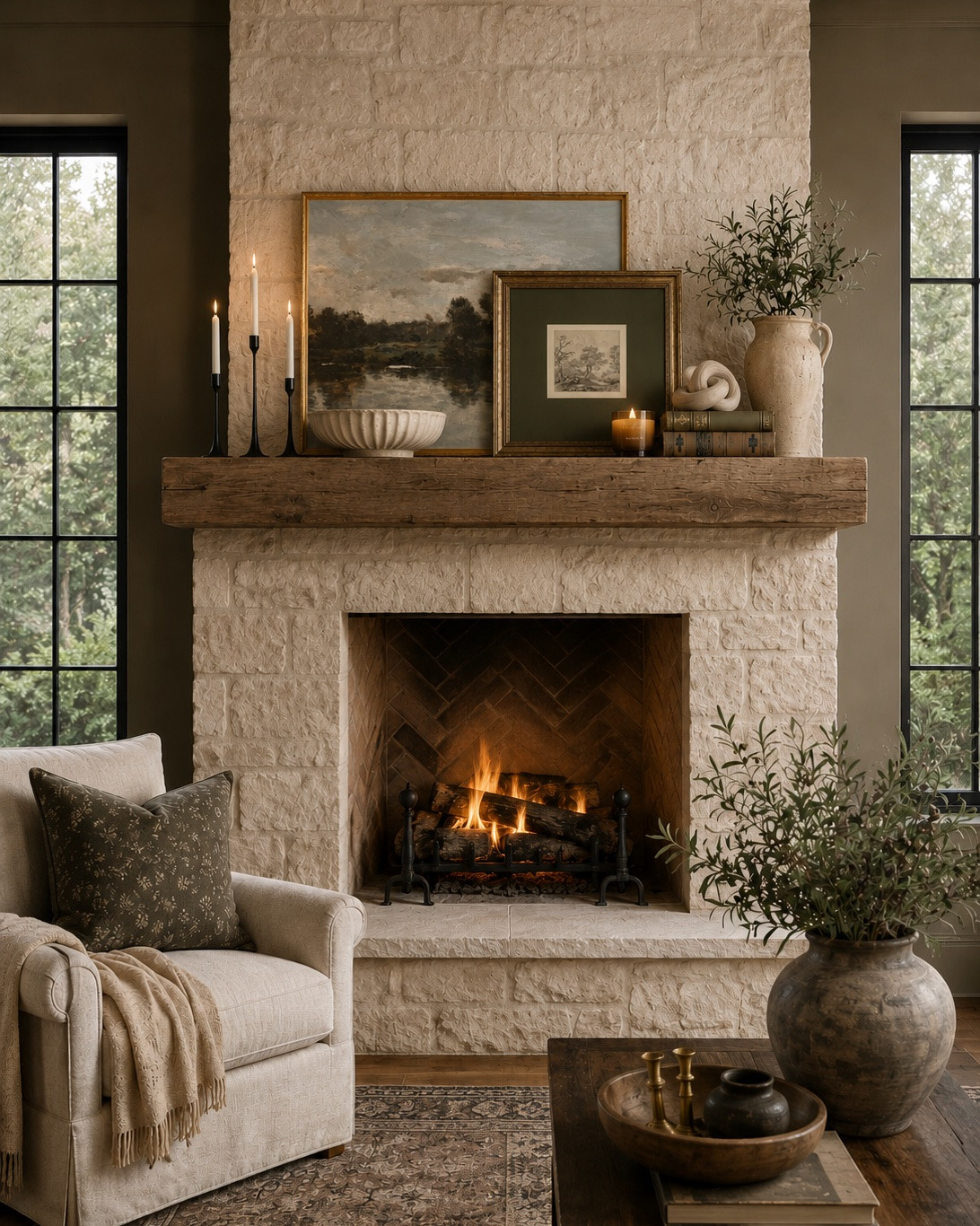 Some designs are just too good to leave as a mood board.

This has been one of my most-shopped curated shopping guides, so I thought I’d show you what it would look like as a real room. I took the exact décor pieces from the guide and created a realistic 3D rendering to show how they could look styled together on a fireplace. Seeing everything in a realistic space makes it so much easier to picture the scale, layering, and how each piece works together before you start shopping.

I've linked everything that I used in my shopping guide, along with similar options, so you can recreate the same warm, collected look in your own home.

If you're looking for help pulling together a space that feels thoughtfully designed and uniquely yours, I'd love to help through my virtual home design and styling services. Whether you need a curated shopping guide, a room refresh, or a full room design, I also offer customizable packages to fit your project.

#LTKHome