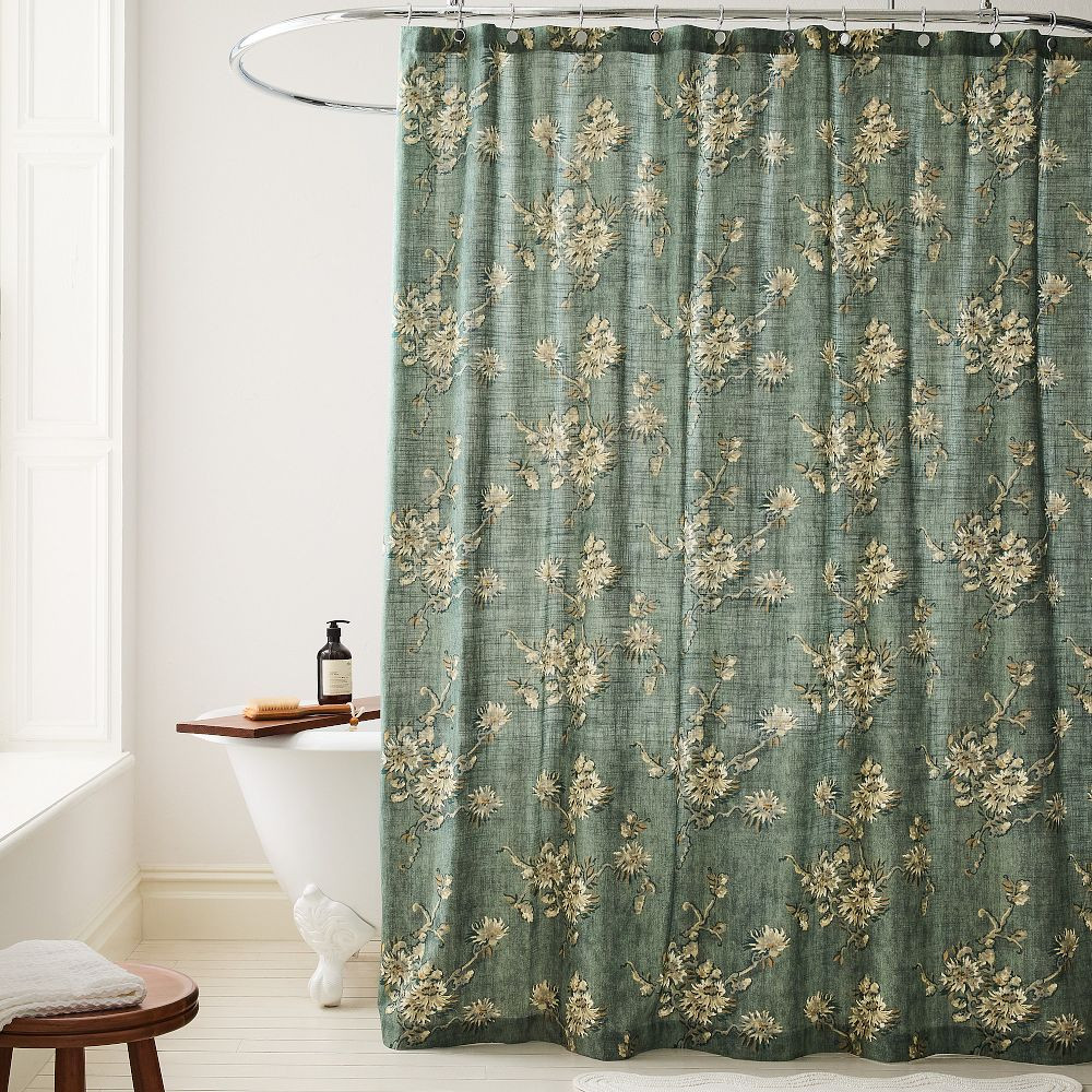 Deco Blossom Shower Curtain | West Elm (US)