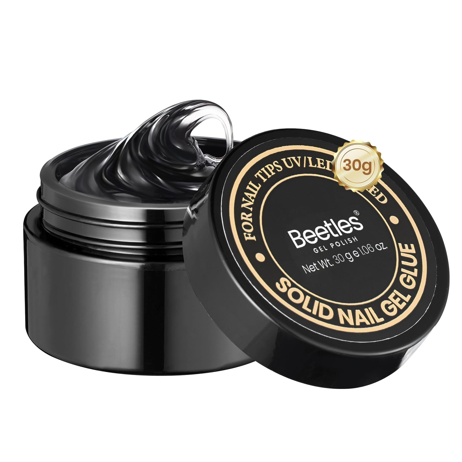 Beetles 30g Solid Nail Glue Gel for Nail Tips Press On Nails, Beginner-Friendly, Clear Hard Gel f... | Amazon (US)