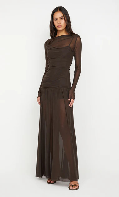 BLAINE LONG SLEEVE MAXI DRESS - CEDAR | Bec & Bridge (Global)