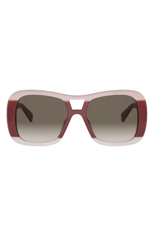 CELINE Triomphe 55mm Gradient Pilot Sunglasses in Pink /Other /Gradient Brown at Nordstrom | Nordstrom