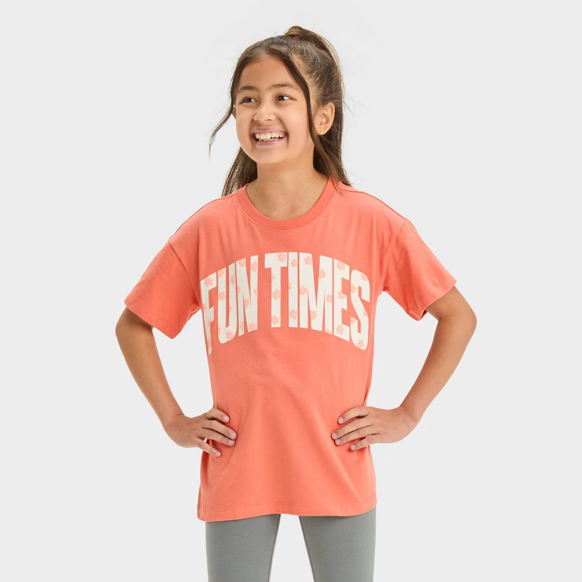 Girls' Short Sleeve Oversized Graphic T-Shirt - Cat & Jack™ | Target