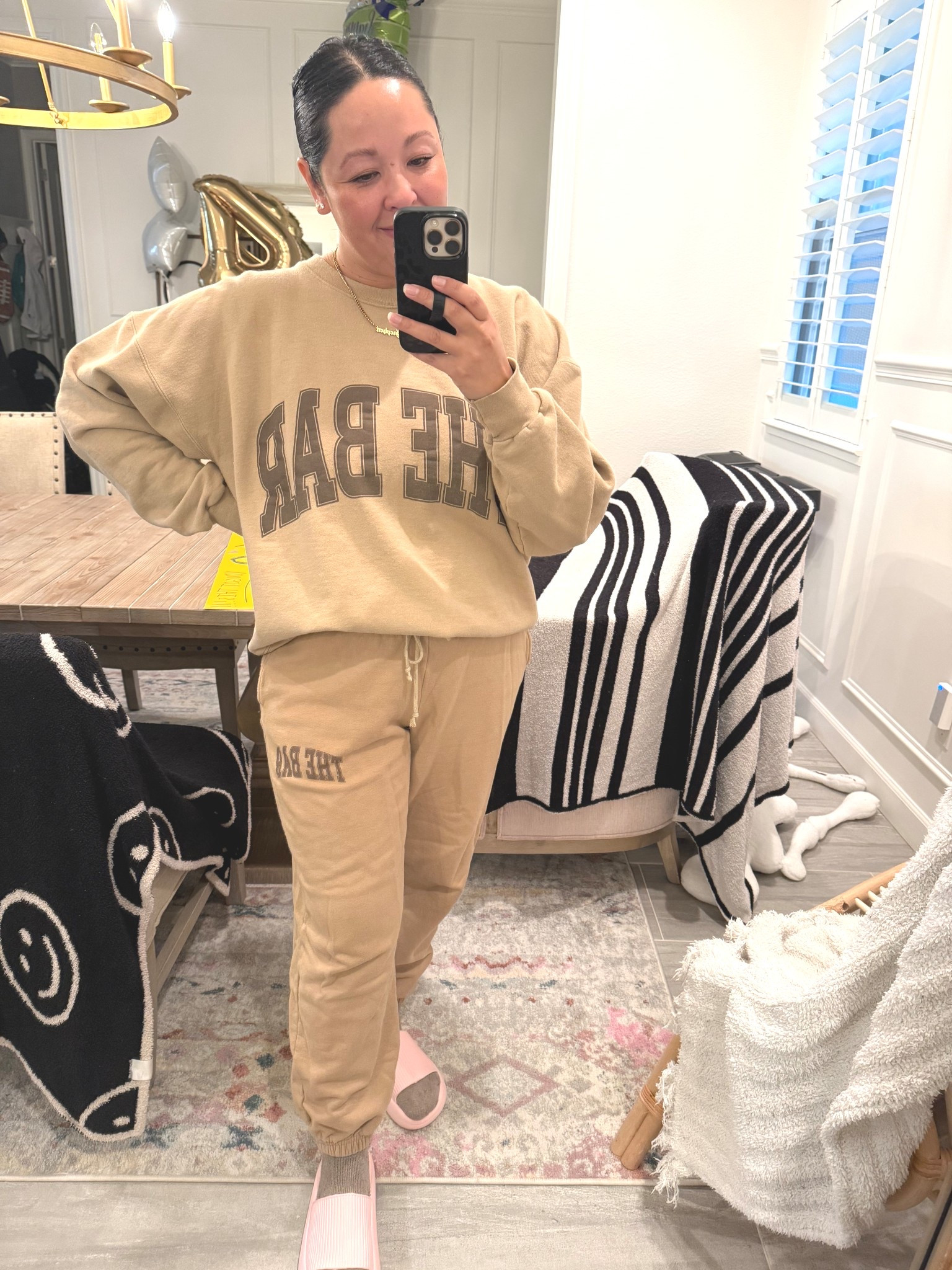 one of my favorite sweat sets :: the varsity set in chocolate chip🍪

sweats :: large
sweatshirt :: xl
(they do shrink a tad after washing)

#LTKootd #LTKmomlife #LTKMidsize