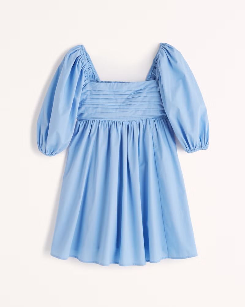 Women's Ruched Bodice Puff Sleeve Mini Dress | Women's Clearance | Abercrombie.com | Abercrombie & Fitch (US)