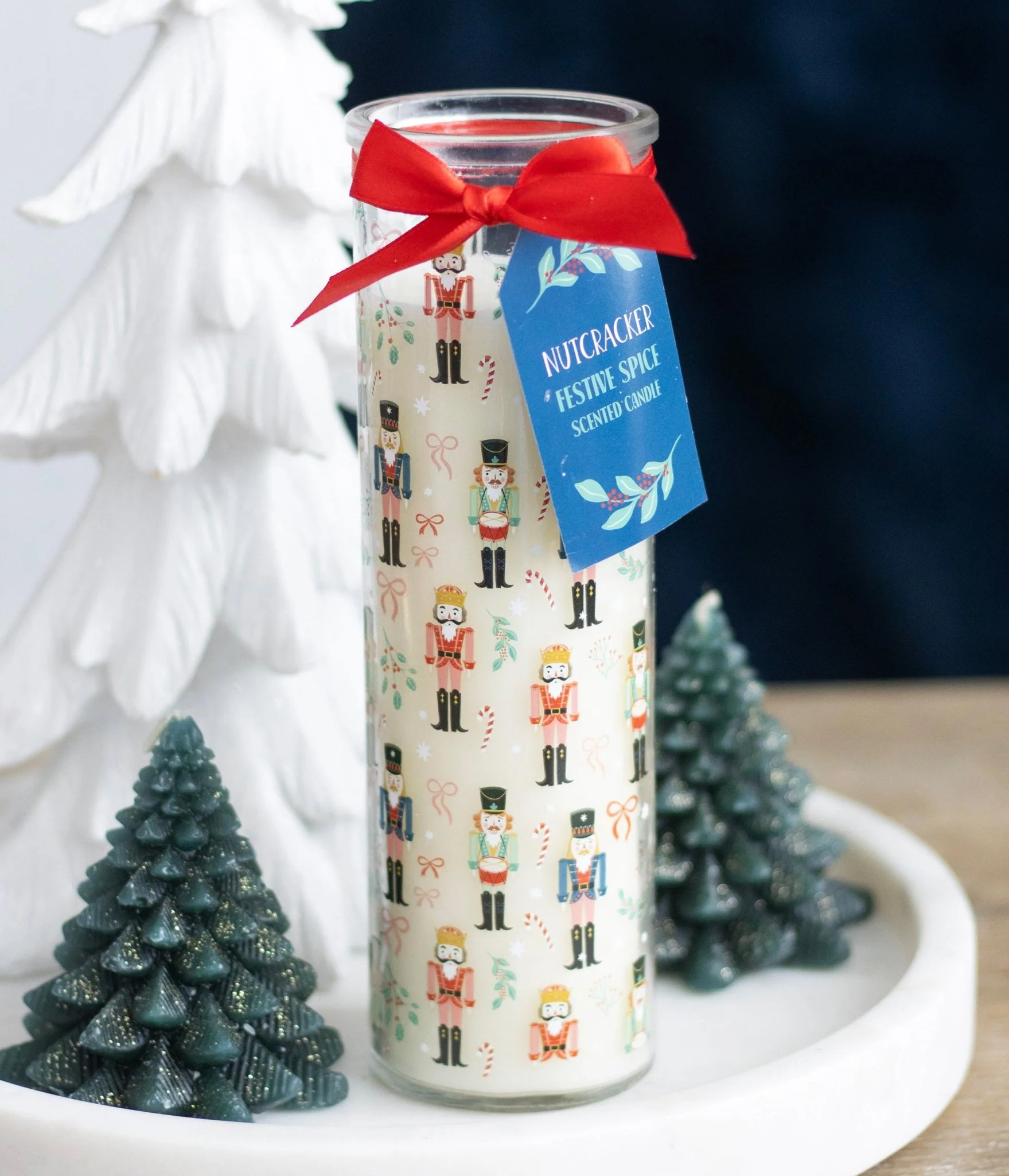 Nutcracker Print Festive Spice Scented Candle | UniqueVintage