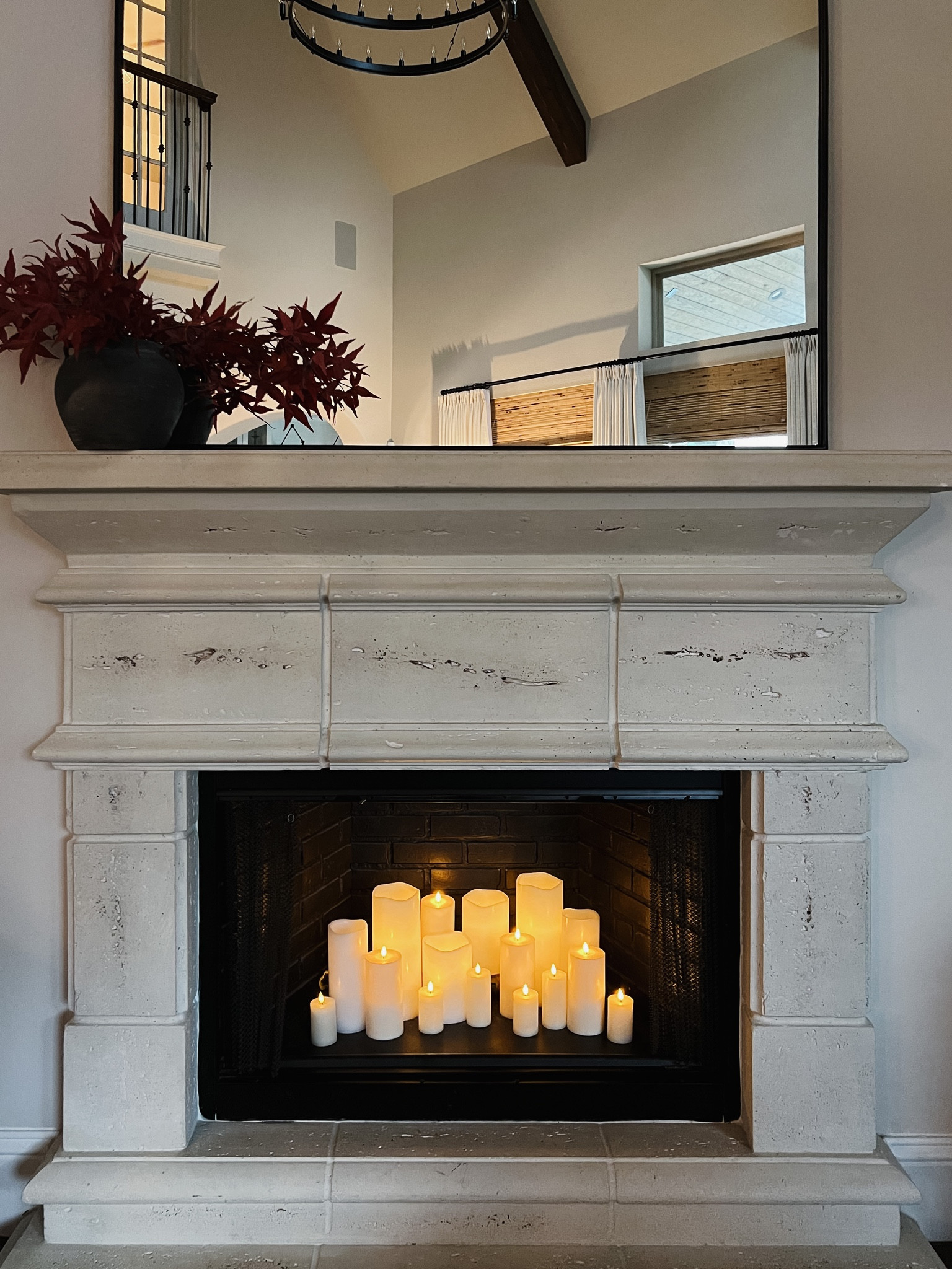 We don’t use our fireplace at all here in Houston, so I created the coziest flameless candle display instead.  They all are on a timer so this vibe starts up all on its own every single evening 🕯️ 



#LTKhome #LTKfindsunder50