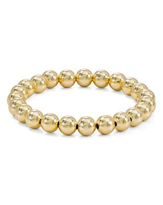 AQUA Beaded Stretch Bracelet in 18K Gold-Plated Sterling Silver or Sterling Silver - 100% Exclusi... | Bloomingdale's (US)