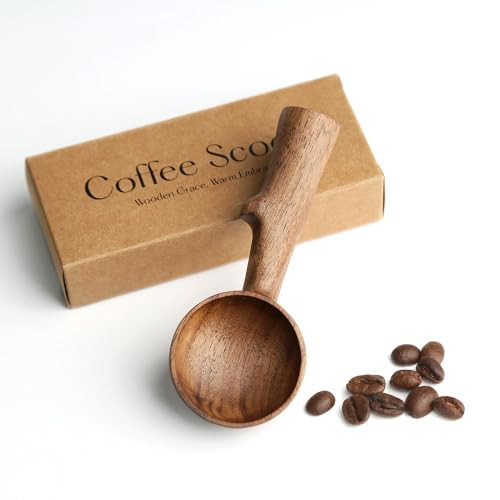 YANISM Walnut Coffee Scoop,Wooden Coffee Bean Measuring Spoon,5g Capacity,Natural Wood Coffee Scoop for Tea,Sugar & Powder,Rustic Kitchen Gift for Coffee Lovers | Amazon (US)
