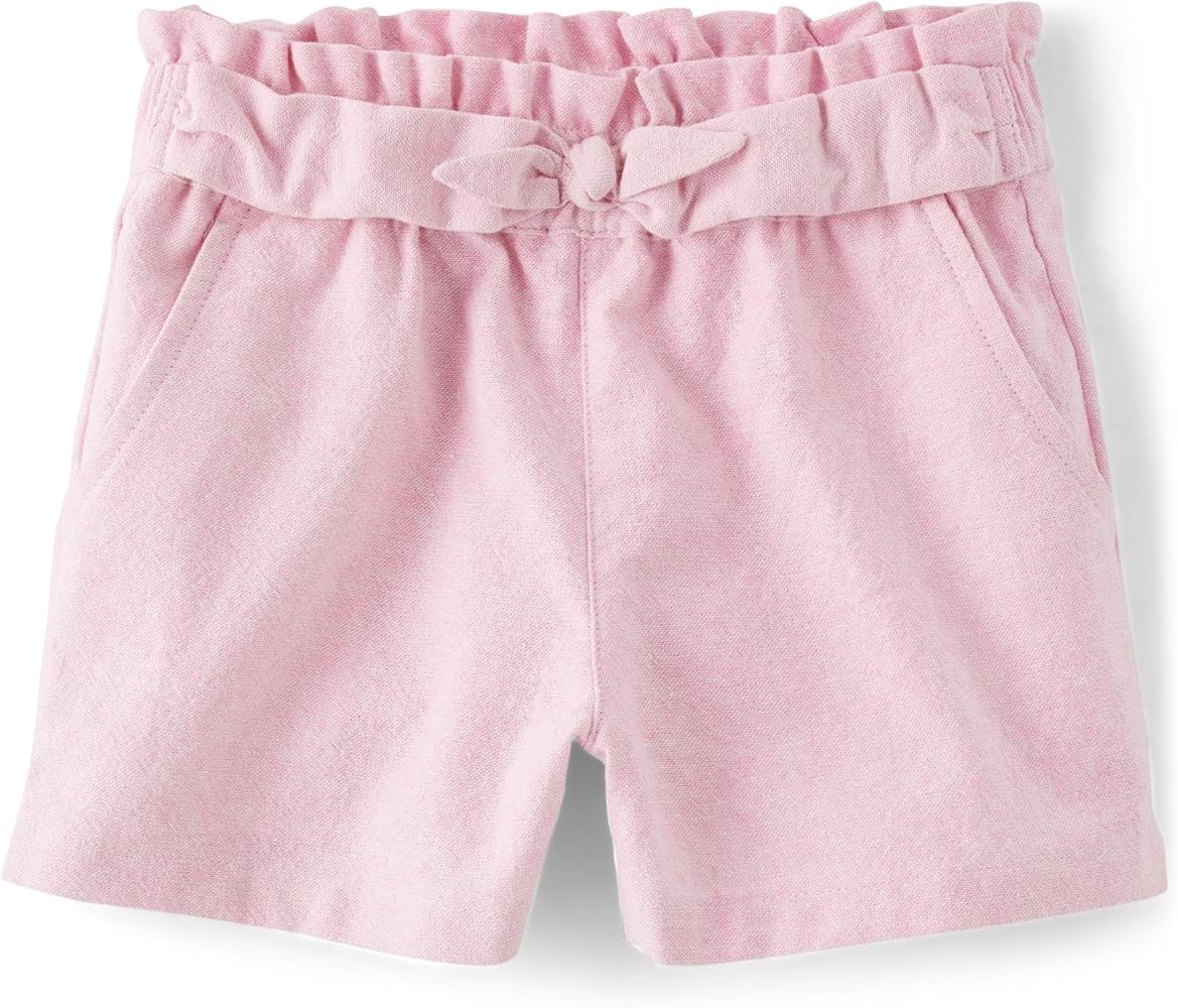 Gymboree Girls and Toddler Tie Front Linen Shorts | Amazon (US)