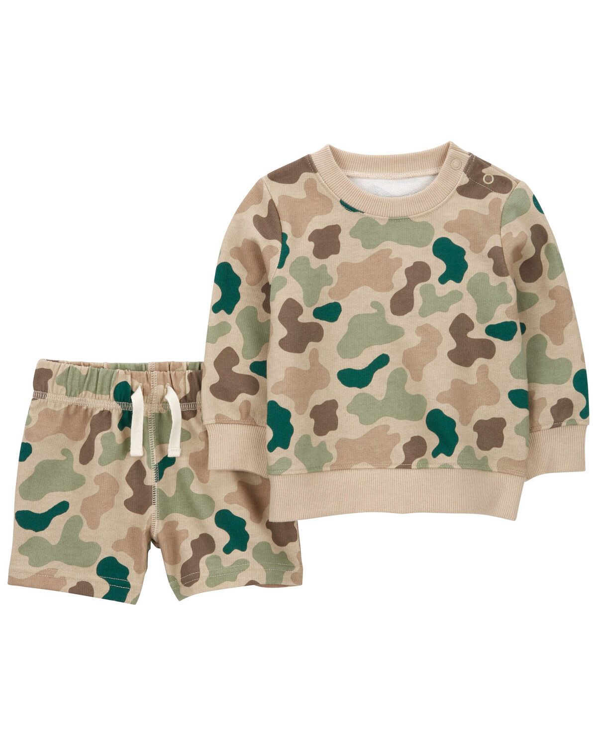 Baby 2-Piece Camo Sweatshirt & Short Set | Carter's