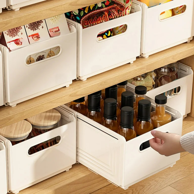 Retractable Kitchen Storage Box,Adjustable Plastic Organizer for Snacks,Spices,and Sundries,Space... | Walmart (US)