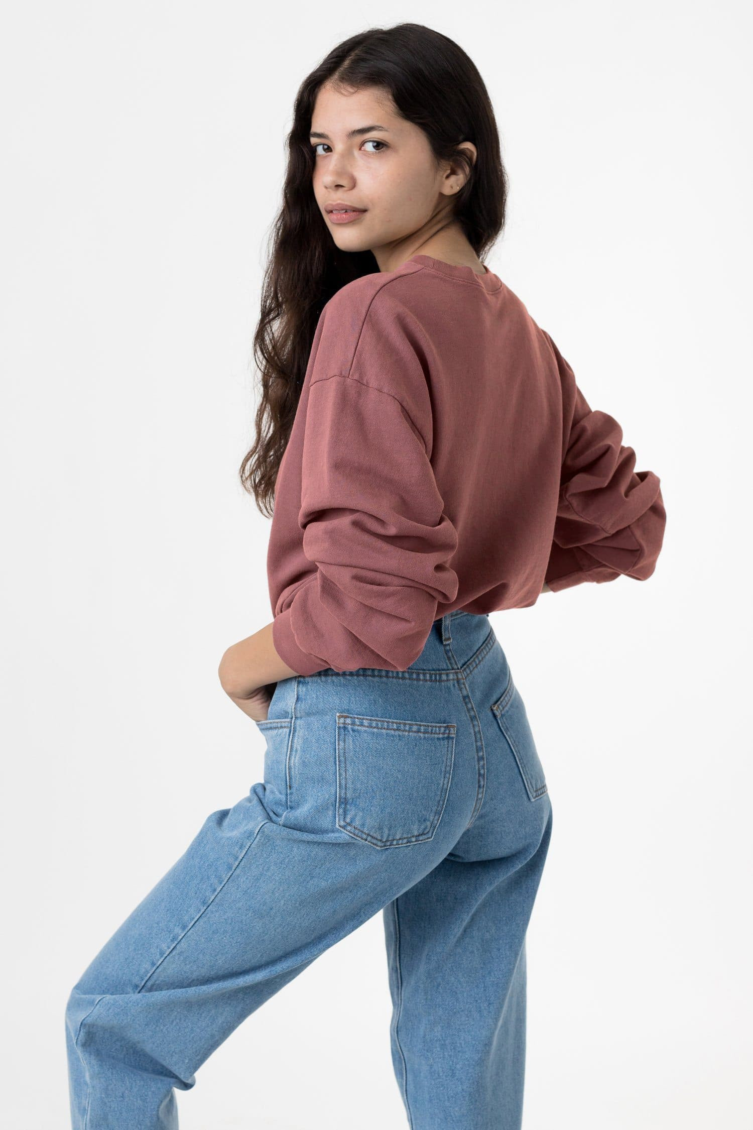 MWT07GD Unisex - Long Sleeve Garment Dye French Terry Pullover | Los Angeles Apparel