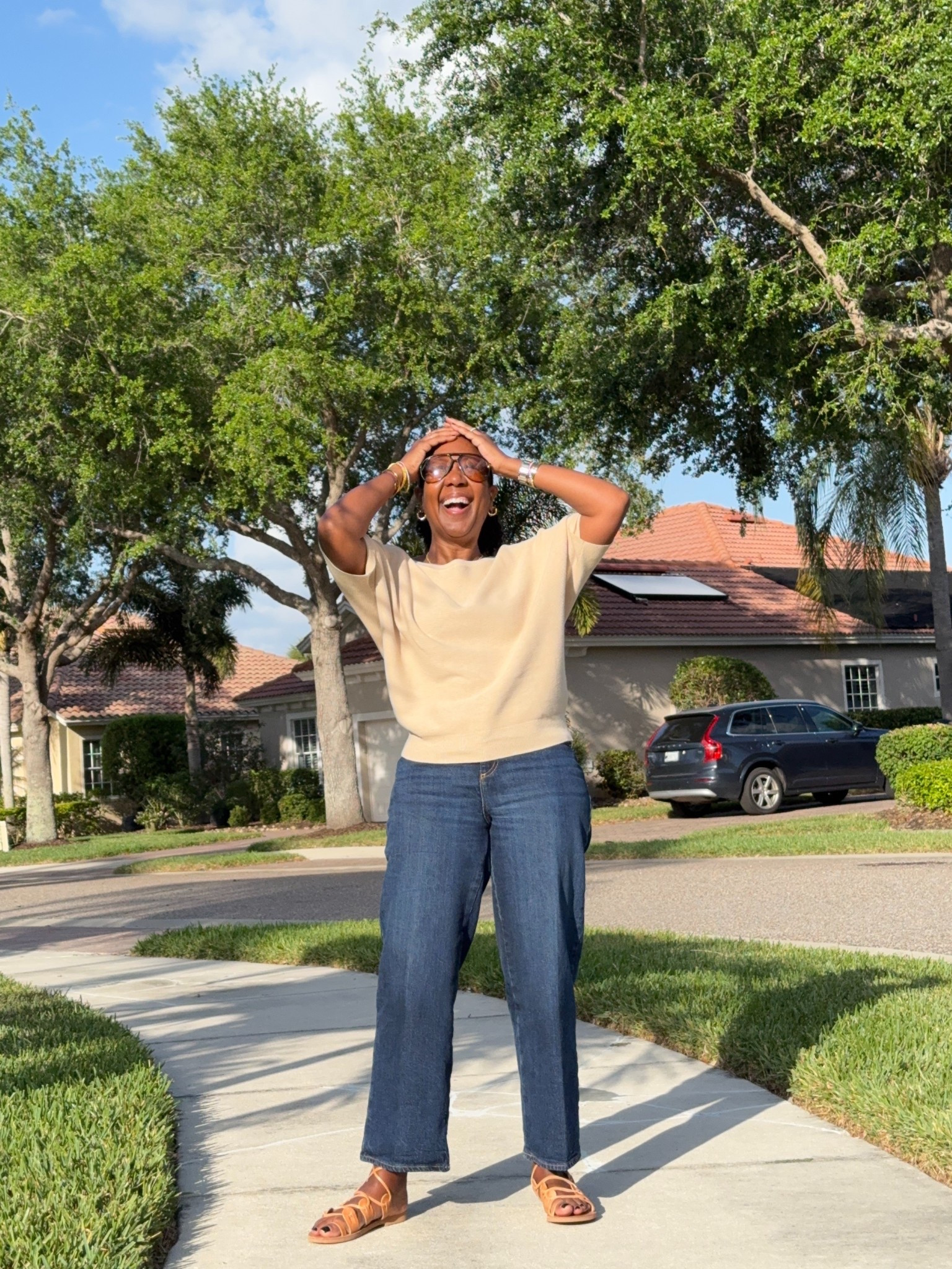Florida sunshine makes me smile. I’m obsessed with this Quince sweater - I bought it in 2 colors! I’m wearing a size Small. It runs a little big, next time I’ll be buying an XS.

#LTKgrwm #LTKstorytime #LTKootd