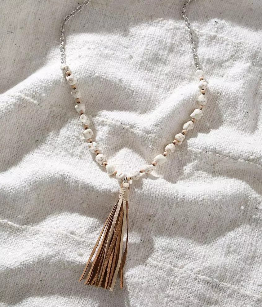 Tassel Beaded Necklace | Buckle