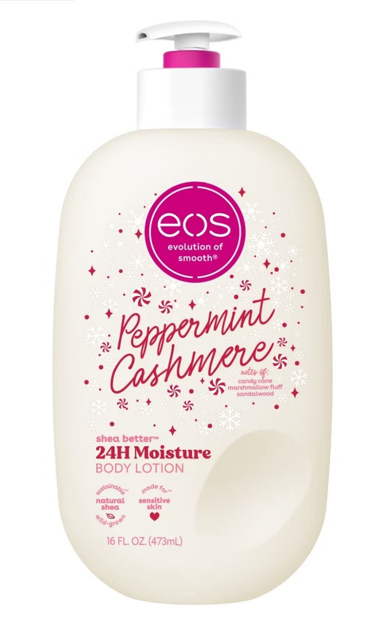 Target has the incredibly popular eos Peppermint Cashmere Body Lotion on clearance for only $6.99 today! This lotion is always popular because it’s an excellent lightweight, clean formula that’s super moisturizing - and this scent smells wonderful for anytime wear. 

#LTKSaleAlert #LTKBeauty #LTKHoliday