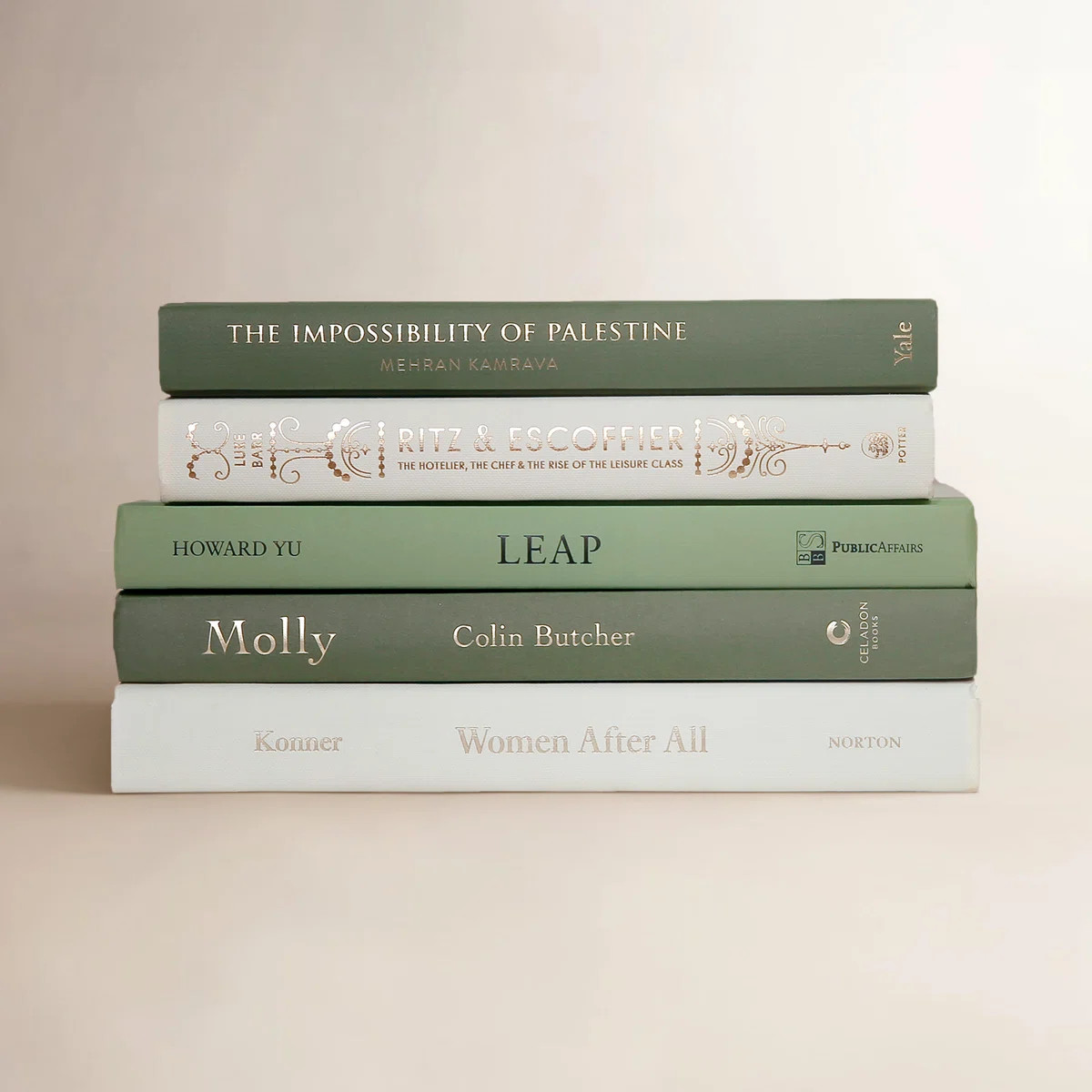 Bindi Decorative Books - Ivy Cream Book Stack - 5 Green Books | Wayfair North America