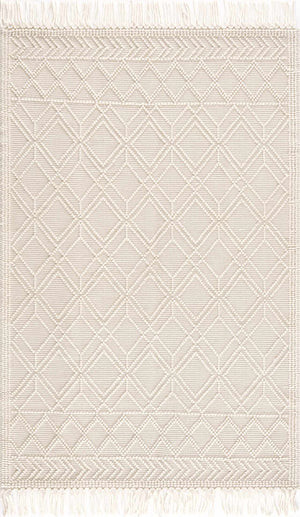 Ramsbury Beige Trellis Wool Rug | Boutique Rugs