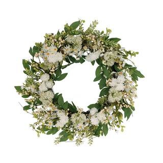 6 Pack: 30" White Mum & Daisy Floral Spring Wreath By Puleo International | Michaels® | Michaels Stores