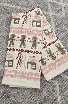 Christmas Kitchen Towels Set of 2 Glitter Gingerbread Candy Cane Holiday Tea Tow | eBay US