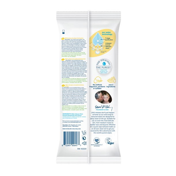 WaterWipes Plastic-Free XL Bathing,Toddler & Baby Wipes, 99.9% Water Based Wipes, Fragrance-Free ... | Walmart (US)